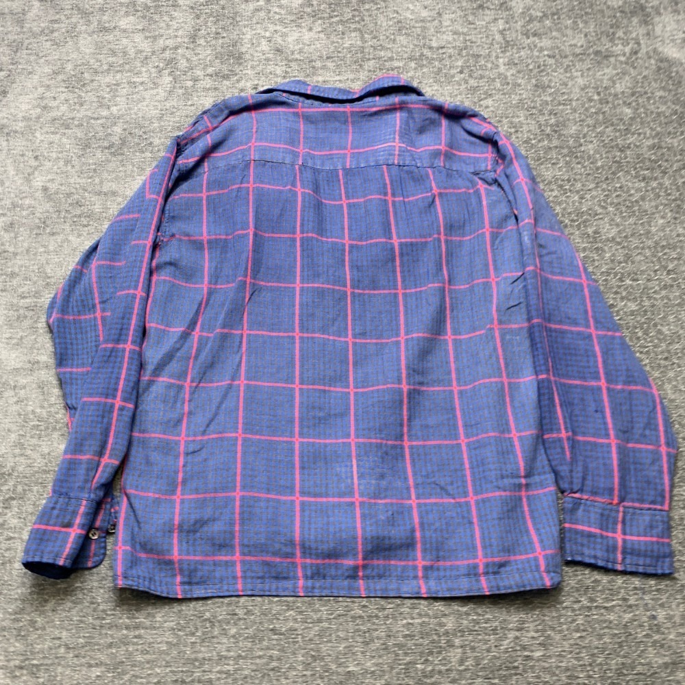 Branded Lion Flannel Shirt Mens XL Multicolor Gingham Plaid Cotton Button Up